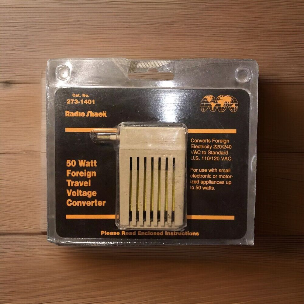 Radio Shack 50 Watt Foreign Travel Voltage Converter 273-1401 NIP 220/240V-110V